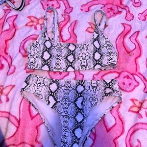 SHEIN snake print bikini